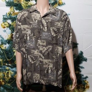 WINDHAM POINTE TROPICAL HAWAIIAN BUTTONDOWN XL